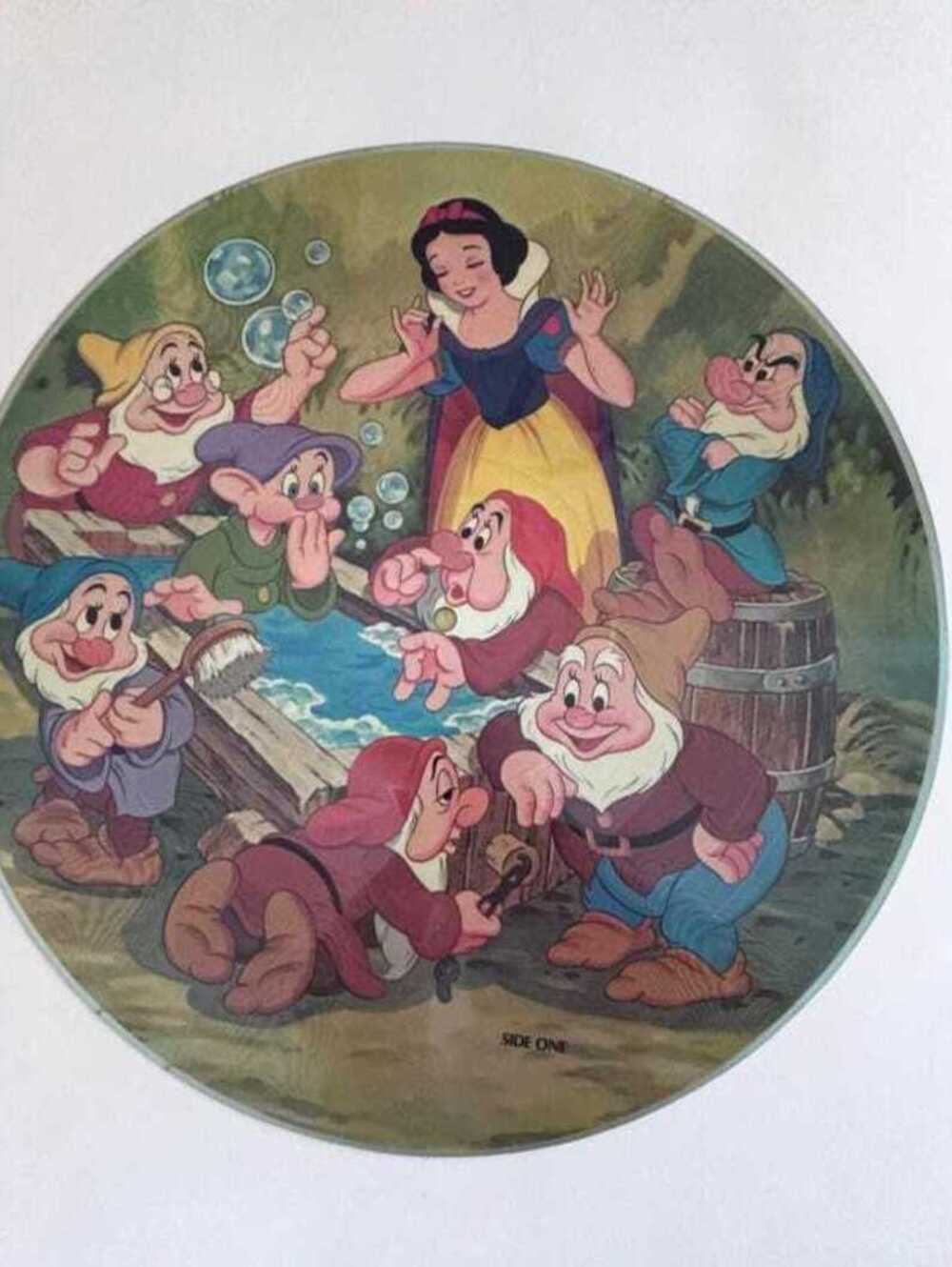 Vintage Snow White and the Seven Dwarfs Disney Picture Disc Vinyl Record